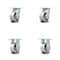 Service Caster 4 Inch Semi Steel Caster Set with Roller Bearings 2 Swivel 2 Rigid SCC SCC-30CS420-SSR-2-R420-2 - alternate 1